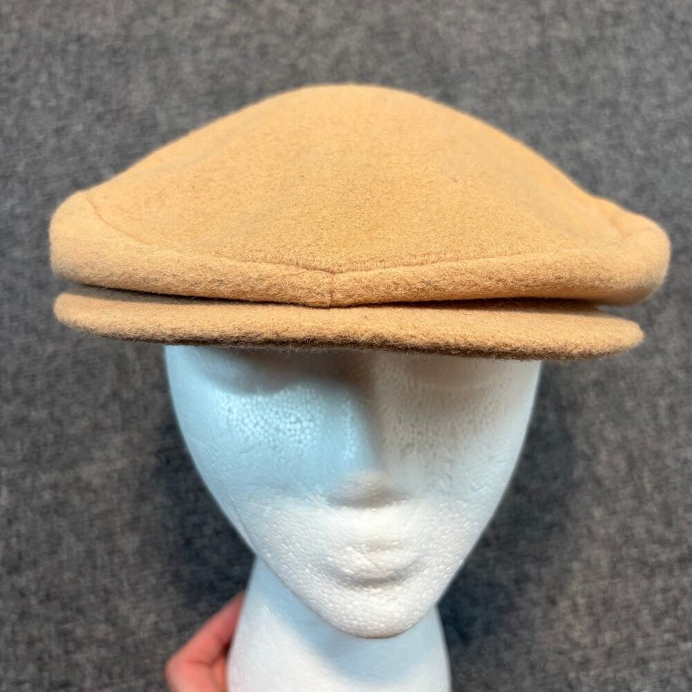 Vintage Dobbs Fifth Avenue Pace Setter Wool Cabbie Hat Cap Newsboy Camel Tan